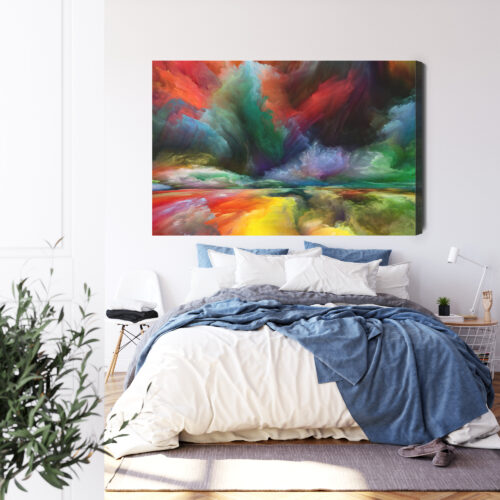 Obraz na płótnie Abstrakcja Kolorowa eksplozja Premium Canvas - obrazek 3