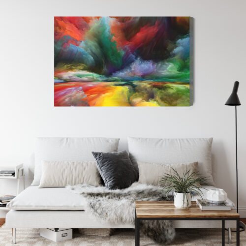 Obraz na płótnie Abstrakcja Kolorowa eksplozja Premium Canvas - obrazek 4