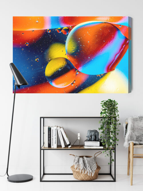 Obraz na płótnie Abstrakcja Nowoczesna Kolorowe bańki w płynie  Premium Canvas - obrazek 9