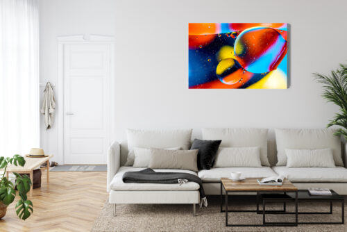 Obraz na płótnie Abstrakcja Nowoczesna Kolorowe bańki w płynie  Premium Canvas - obrazek 6