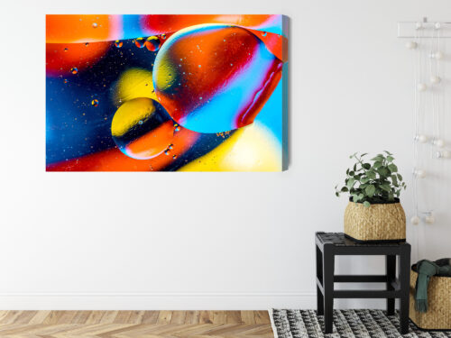 Obraz na płótnie Abstrakcja Nowoczesna Kolorowe bańki w płynie  Premium Canvas - obrazek 8