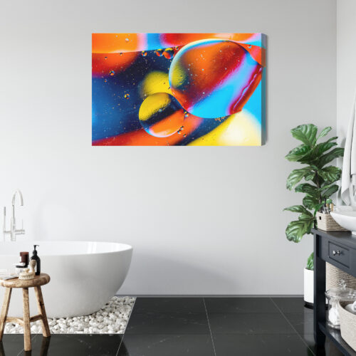 Obraz na płótnie Abstrakcja Nowoczesna Kolorowe bańki w płynie  Premium Canvas - obrazek 5