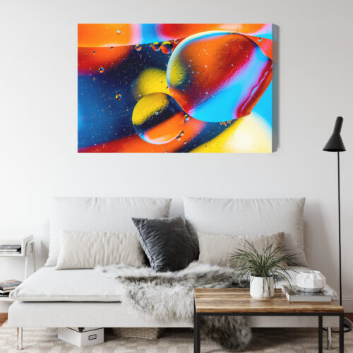 Obraz na płótnie Abstrakcja Nowoczesna Kolorowe bańki w płynie  Premium Canvas - obrazek 4