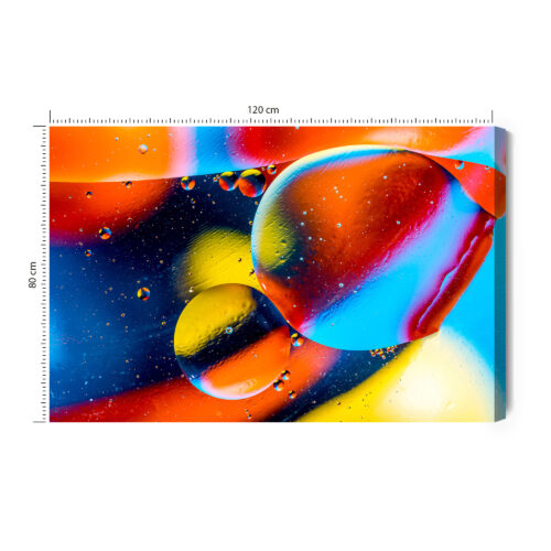 Obraz na płótnie Abstrakcja Nowoczesna Kolorowe bańki w płynie  Premium Canvas