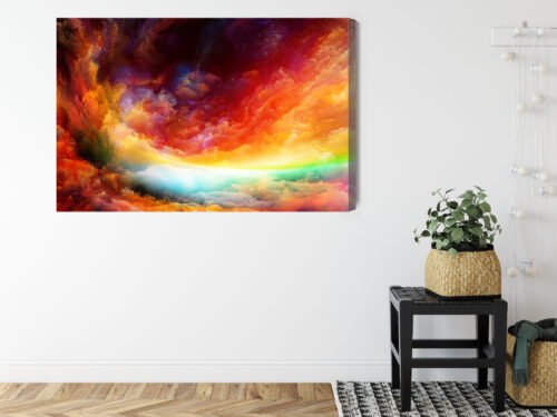 Obraz na płótnie Abstrakcja Kolorowa Intensywna eksplozja barw  Premium Canvas - obrazek 8
