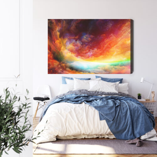 Obraz na płótnie Abstrakcja Kolorowa Intensywna eksplozja barw  Premium Canvas - obrazek 3