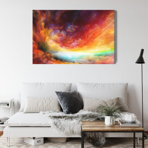 Obraz na płótnie Abstrakcja Kolorowa Intensywna eksplozja barw  Premium Canvas - obrazek 4