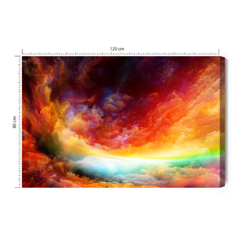 Obraz na płótnie Abstrakcja Kolorowa Intensywna eksplozja barw  Premium Canvas