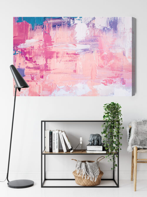 Obraz na płótnie Abstrakcja Impastowa Różowo-fioletowa ekspresja  Premium Canvas - obrazek 9