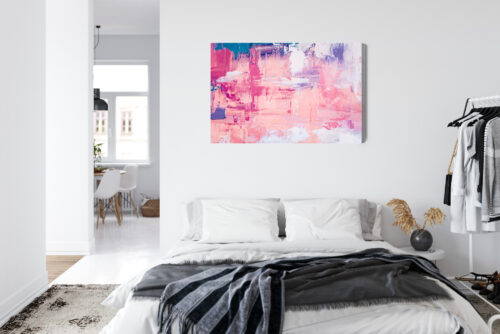 Obraz na płótnie Abstrakcja Impastowa Różowo-fioletowa ekspresja  Premium Canvas - obrazek 7