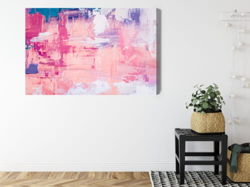 Obraz na płótnie Abstrakcja Impastowa Różowo-fioletowa ekspresja  Premium Canvas - obrazek 8