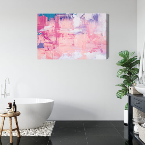 Obraz na płótnie Abstrakcja Impastowa Różowo-fioletowa ekspresja  Premium Canvas - obrazek 5