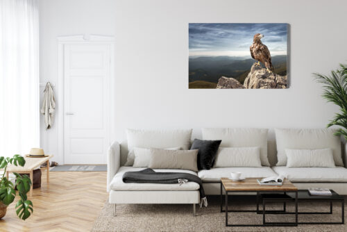 Obraz na płótnie Orzeł na szczycie gór Dzika przyroda  Premium Canvas - obrazek 6