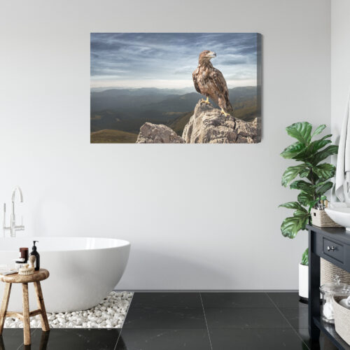 Obraz na płótnie Orzeł na szczycie gór Dzika przyroda  Premium Canvas - obrazek 5