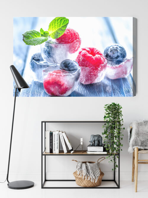 Obraz na płótnie Owoce Lód i jagody Premium Canvas - obrazek 9