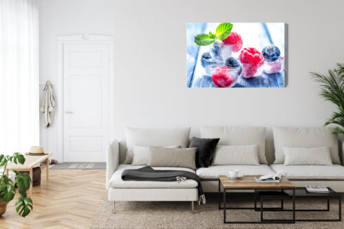 Obraz na płótnie Owoce Lód i jagody Premium Canvas - obrazek 6