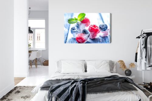 Obraz na płótnie Owoce Lód i jagody Premium Canvas - obrazek 7