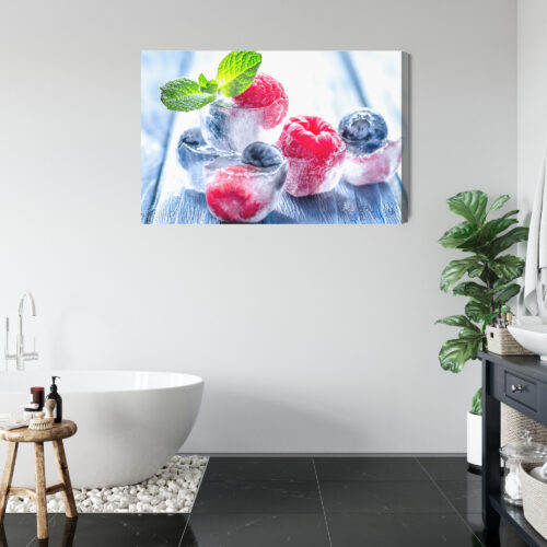 Obraz na płótnie Owoce Lód i jagody Premium Canvas - obrazek 5