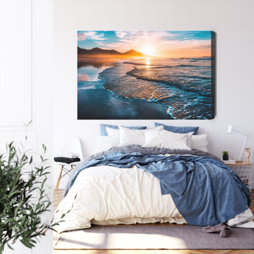 Obraz na płótnie Natura Plaża o zachodzie Premium Canvas - obrazek 3
