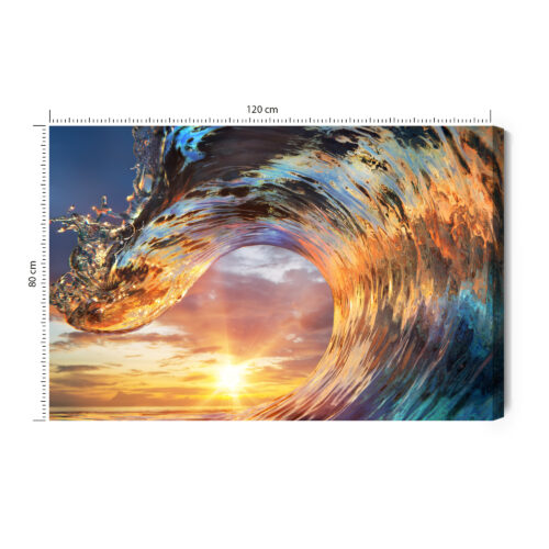 Obraz na płótnie Natura Fala zachodu Premium Canvas