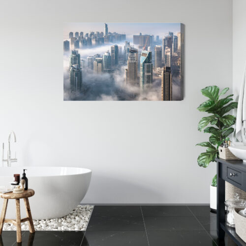 Obraz na płótnie Dubaj Architektura futurystyczne wieżowce  Premium Canvas - obrazek 5