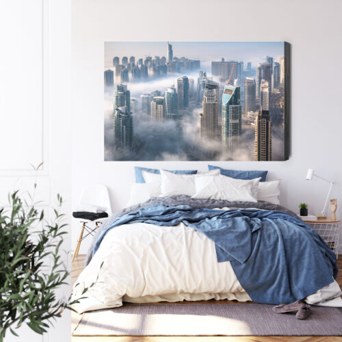 Obraz na płótnie Dubaj Architektura futurystyczne wieżowce  Premium Canvas - obrazek 3