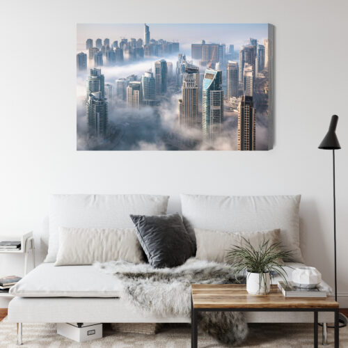 Obraz na płótnie Dubaj Architektura futurystyczne wieżowce  Premium Canvas - obrazek 4