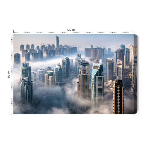 Obraz na płótnie Dubaj Architektura futurystyczne wieżowce  Premium Canvas