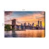 Obraz na płótnie Nowy Jork Fotografia Brooklyn Bridge o zachodzie Premium Canvas