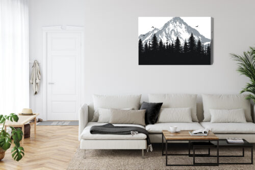 Obraz na płótnie Góra Minimalizm Leśny krajobraz  Premium Canvas - obrazek 6