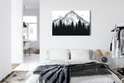 Obraz na płótnie Góra Minimalizm Leśny krajobraz  Premium Canvas - obrazek 7