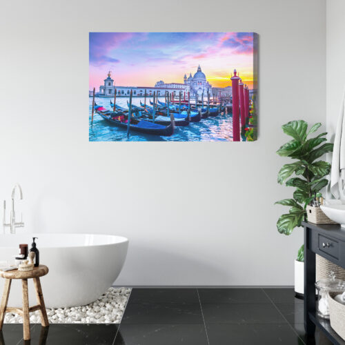 Obraz na płótnie Miasto Fotografia Wenecja gondole  Premium Canvas - obrazek 5