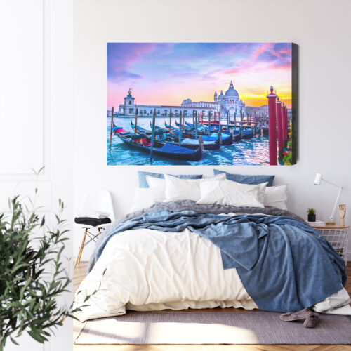 Obraz na płótnie Miasto Fotografia Wenecja gondole  Premium Canvas - obrazek 3