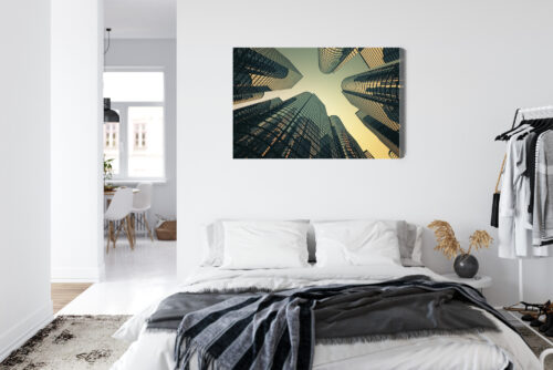Obraz na płótnie Architektura Ilustracja Szklane wieżowce  Premium Canvas - obrazek 7
