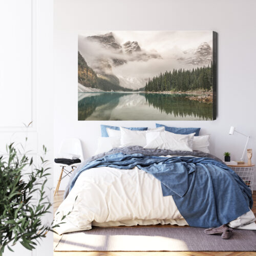Obraz na płótnie Natura Fotografia Górskie jezioro  Premium Canvas - obrazek 3