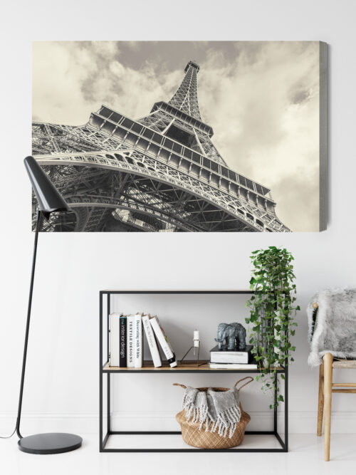 Obraz na płótnie Architektura Vintage Wieża Eiffla  Premium Canvas - obrazek 9