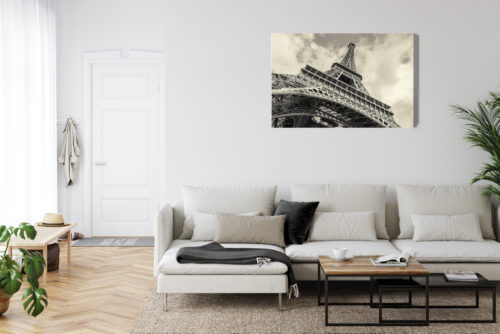 Obraz na płótnie Architektura Vintage Wieża Eiffla  Premium Canvas - obrazek 6