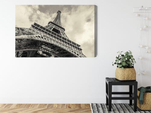 Obraz na płótnie Architektura Vintage Wieża Eiffla  Premium Canvas - obrazek 8