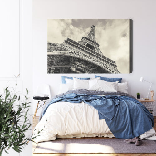 Obraz na płótnie Architektura Vintage Wieża Eiffla  Premium Canvas - obrazek 3