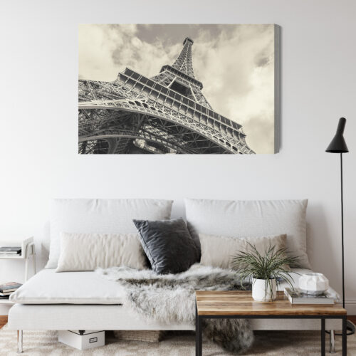 Obraz na płótnie Architektura Vintage Wieża Eiffla  Premium Canvas - obrazek 4