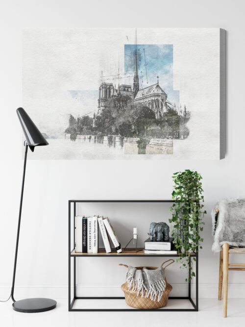 Obraz na płótnie Architektura Szkic katedry  Premium Canvas - obrazek 9