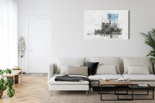 Obraz na płótnie Architektura Szkic katedry  Premium Canvas - obrazek 6
