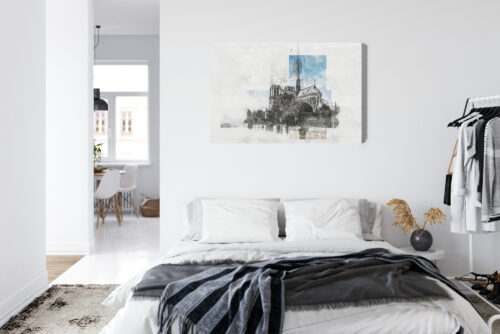Obraz na płótnie Architektura Szkic katedry  Premium Canvas - obrazek 7
