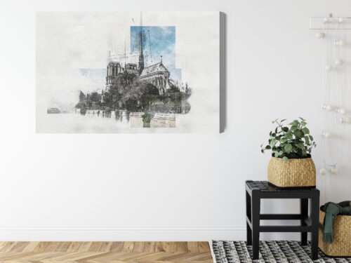 Obraz na płótnie Architektura Szkic katedry  Premium Canvas - obrazek 8