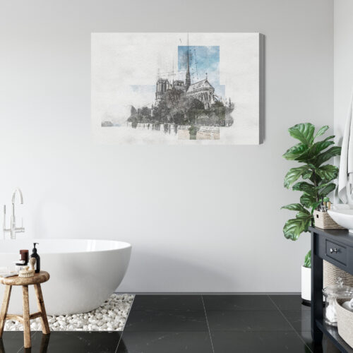 Obraz na płótnie Architektura Szkic katedry  Premium Canvas - obrazek 5