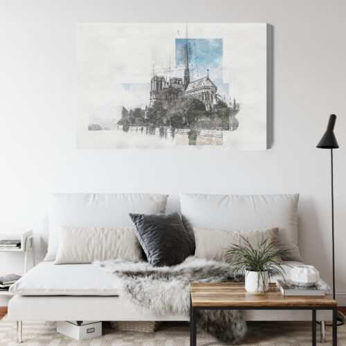 Obraz na płótnie Architektura Szkic katedry  Premium Canvas - obrazek 4