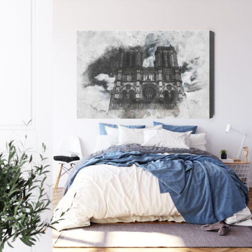 Obraz na płótnie Architektura Gotycka Katedra Notre-Dame  Premium Canvas - obrazek 3