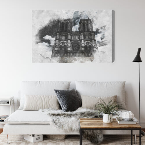 Obraz na płótnie Architektura Gotycka Katedra Notre-Dame  Premium Canvas - obrazek 4