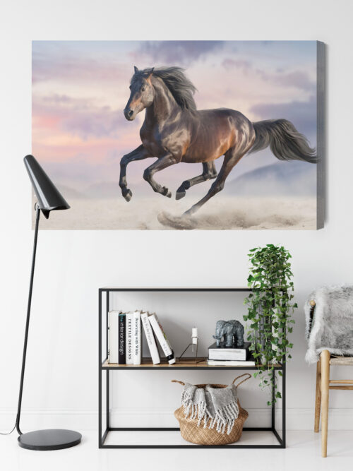 Obraz na płótnie Zwierzęta Fotografia Koń galop  Premium Canvas - obrazek 9