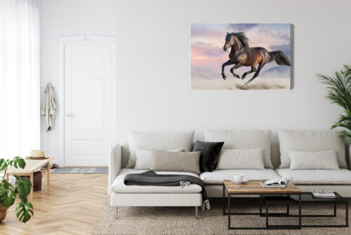 Obraz na płótnie Zwierzęta Fotografia Koń galop  Premium Canvas - obrazek 6